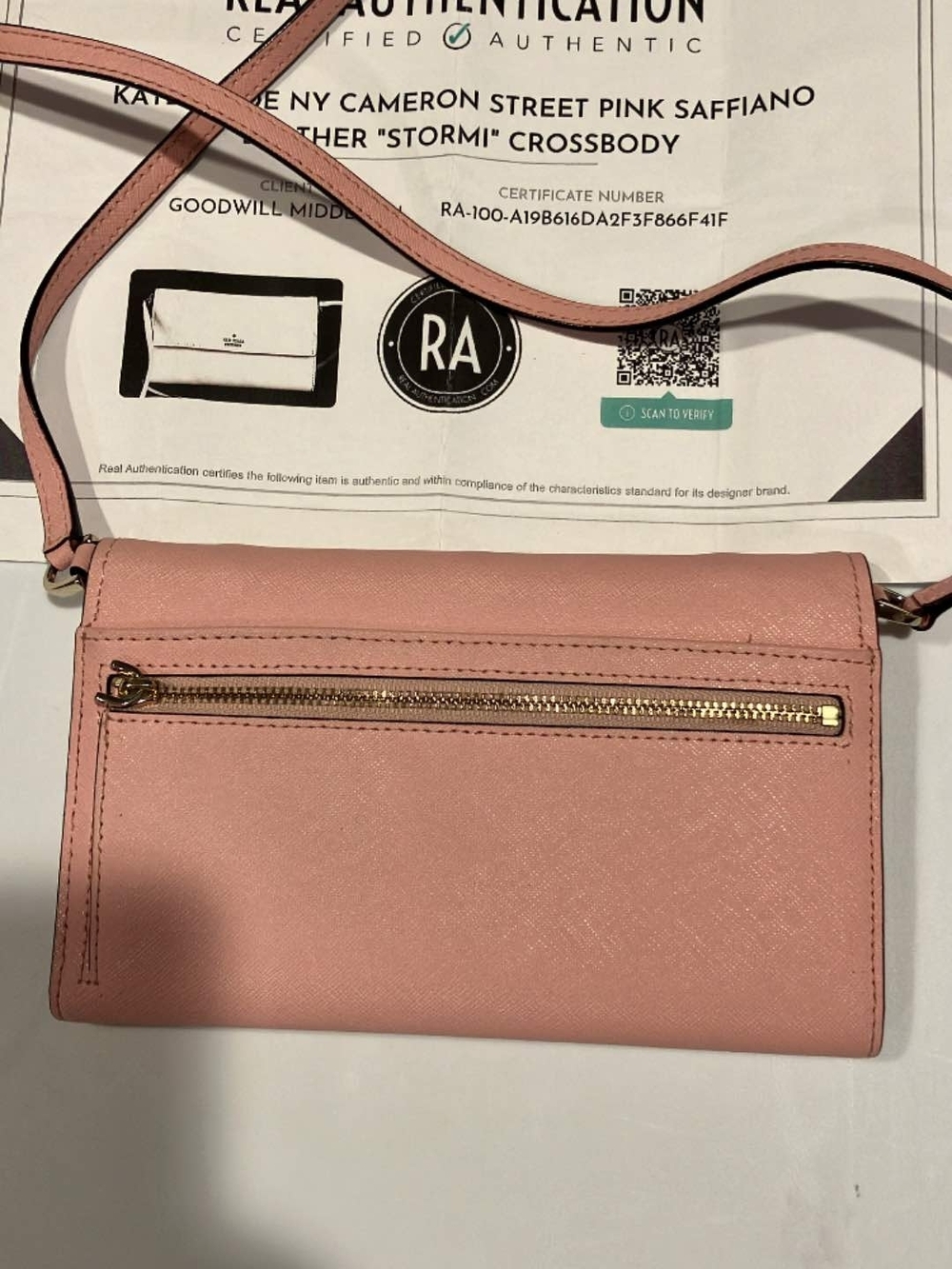 kate spade Pink Saffiano Leather Crossbody Bag - Picture 3 of 7